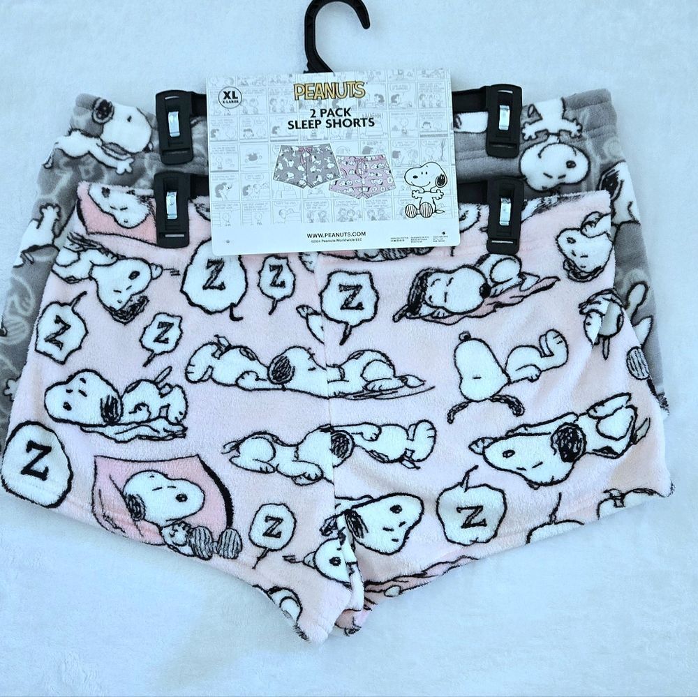 Peanuts🥜 Two✌️ Pack Fleece Sleep💤 Shorts🩳 - NWT - Picture 6 of 13